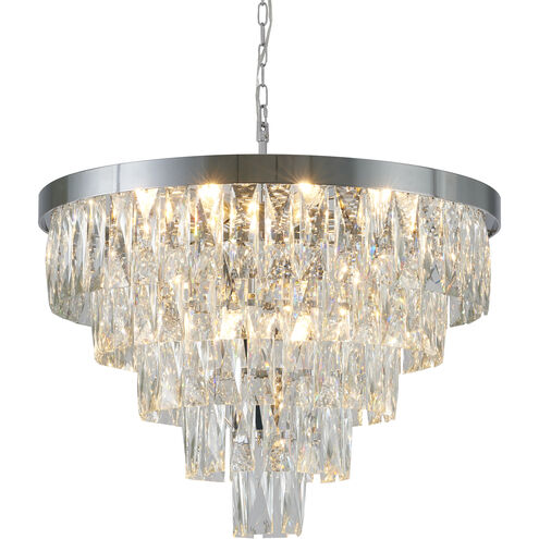 Canada 12 Light 19.7 inch Chrome Chandelier Ceiling Light